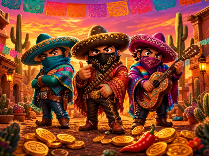 Ilustrasi tema permainan Wild Bandito dari PG Soft